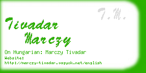 tivadar marczy business card